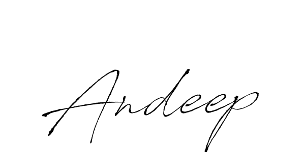 How to make Andeep name signature. Use Antro_Vectra style for creating short signs online. This is the latest handwritten sign. Andeep signature style 6 images and pictures png