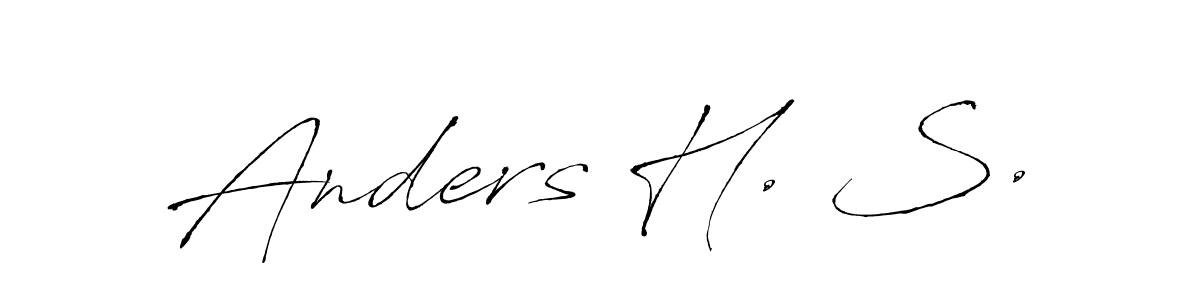How to make Anders H. S. name signature. Use Antro_Vectra style for creating short signs online. This is the latest handwritten sign. Anders H. S. signature style 6 images and pictures png