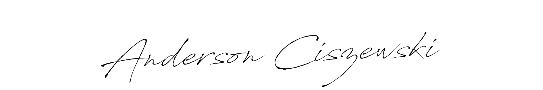 How to make Anderson Ciszewski name signature. Use Antro_Vectra style for creating short signs online. This is the latest handwritten sign. Anderson Ciszewski signature style 6 images and pictures png