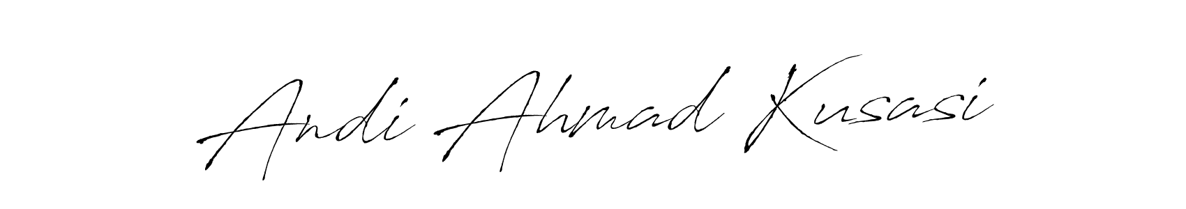 The best way (Antro_Vectra) to make a short signature is to pick only two or three words in your name. The name Andi Ahmad Kusasi include a total of six letters. For converting this name. Andi Ahmad Kusasi signature style 6 images and pictures png