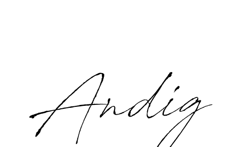 Design your own signature with our free online signature maker. With this signature software, you can create a handwritten (Antro_Vectra) signature for name Andig. Andig signature style 6 images and pictures png