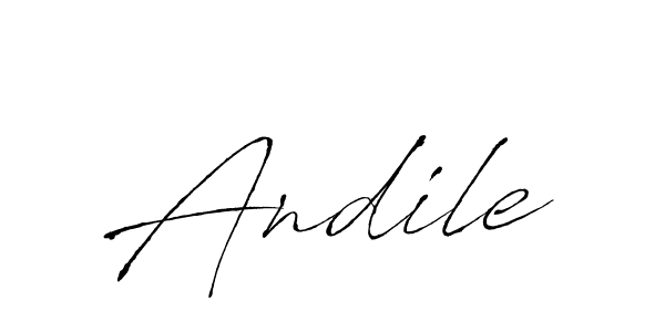 Make a beautiful signature design for name Andile. Use this online signature maker to create a handwritten signature for free. Andile signature style 6 images and pictures png