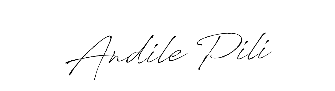 How to make Andile Pili signature? Antro_Vectra is a professional autograph style. Create handwritten signature for Andile Pili name. Andile Pili signature style 6 images and pictures png