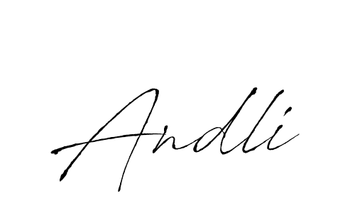 Use a signature maker to create a handwritten signature online. With this signature software, you can design (Antro_Vectra) your own signature for name Andli. Andli signature style 6 images and pictures png