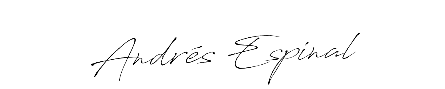 Make a beautiful signature design for name Andrés Espinal. With this signature (Antro_Vectra) style, you can create a handwritten signature for free. Andrés Espinal signature style 6 images and pictures png