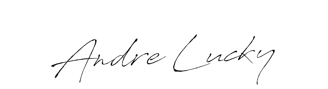Also You can easily find your signature by using the search form. We will create Andre Lucky name handwritten signature images for you free of cost using Antro_Vectra sign style. Andre Lucky signature style 6 images and pictures png