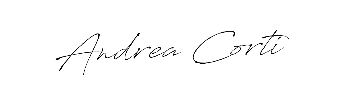 The best way (Antro_Vectra) to make a short signature is to pick only two or three words in your name. The name Andrea Corti include a total of six letters. For converting this name. Andrea Corti signature style 6 images and pictures png