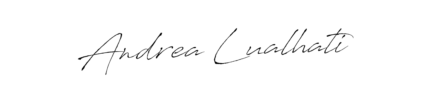 Andrea Lualhati stylish signature style. Best Handwritten Sign (Antro_Vectra) for my name. Handwritten Signature Collection Ideas for my name Andrea Lualhati. Andrea Lualhati signature style 6 images and pictures png