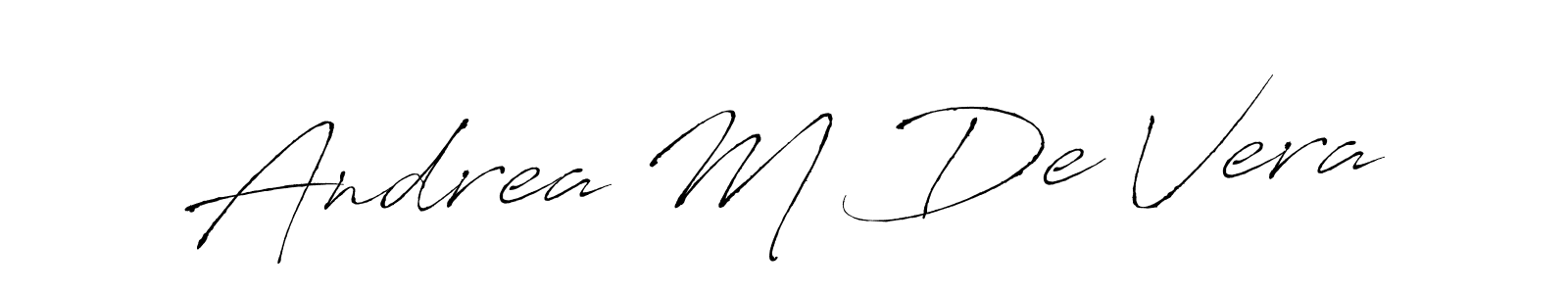 Make a beautiful signature design for name Andrea M De Vera. With this signature (Antro_Vectra) style, you can create a handwritten signature for free. Andrea M De Vera signature style 6 images and pictures png