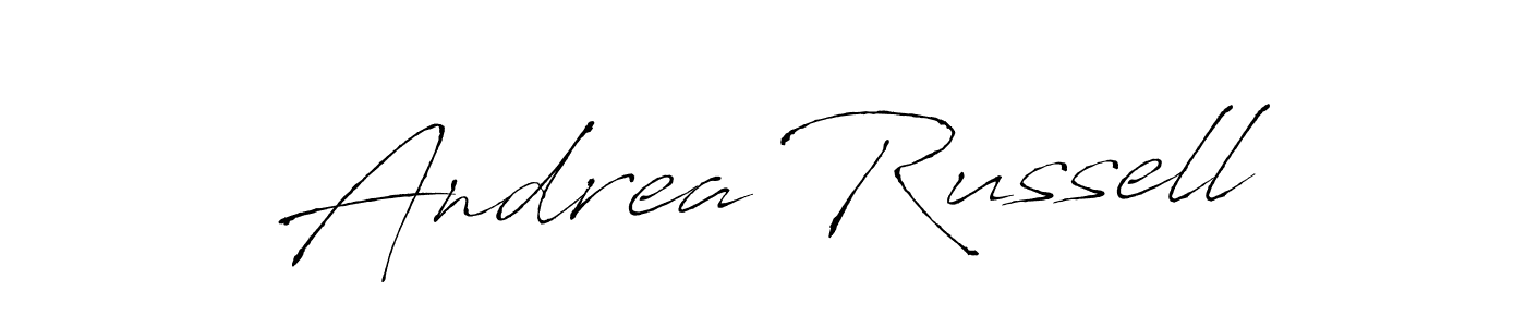 Andrea Russell stylish signature style. Best Handwritten Sign (Antro_Vectra) for my name. Handwritten Signature Collection Ideas for my name Andrea Russell. Andrea Russell signature style 6 images and pictures png