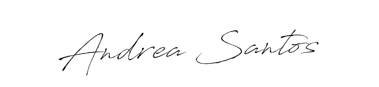 Design your own signature with our free online signature maker. With this signature software, you can create a handwritten (Antro_Vectra) signature for name Andrea Santos. Andrea Santos signature style 6 images and pictures png