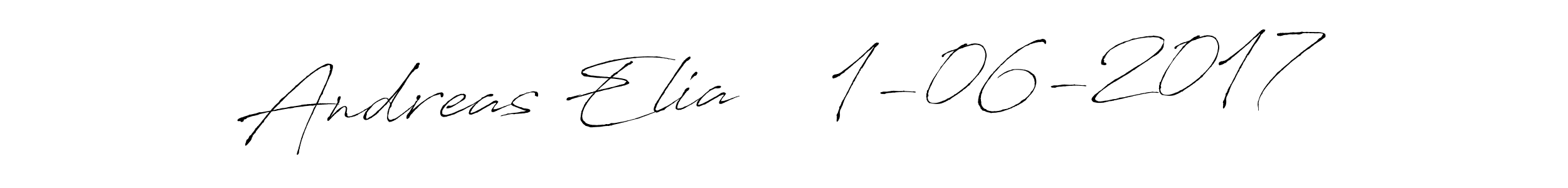 How to make Andreas Elia    1-06-2017 name signature. Use Antro_Vectra style for creating short signs online. This is the latest handwritten sign. Andreas Elia    1-06-2017 signature style 6 images and pictures png