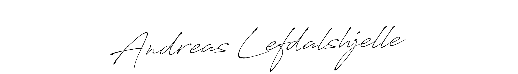 Create a beautiful signature design for name Andreas Lefdalshjelle. With this signature (Antro_Vectra) fonts, you can make a handwritten signature for free. Andreas Lefdalshjelle signature style 6 images and pictures png