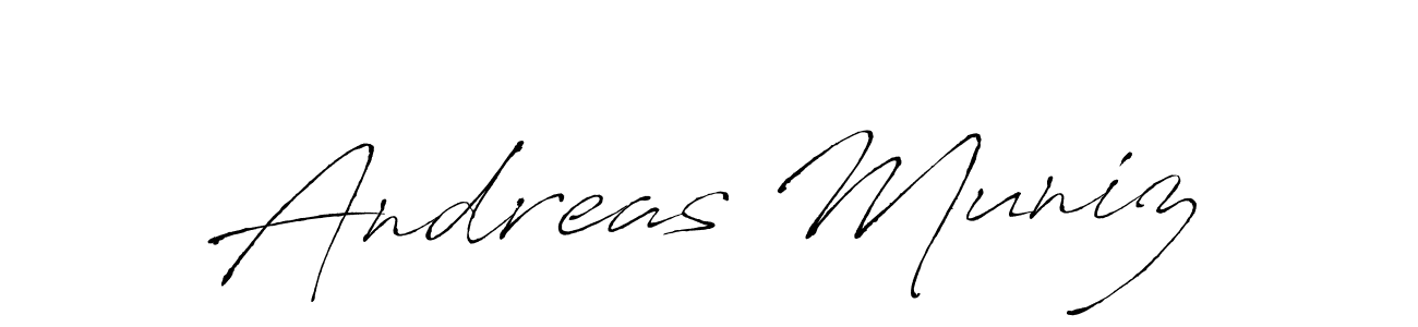 Andreas Muniz stylish signature style. Best Handwritten Sign (Antro_Vectra) for my name. Handwritten Signature Collection Ideas for my name Andreas Muniz. Andreas Muniz signature style 6 images and pictures png