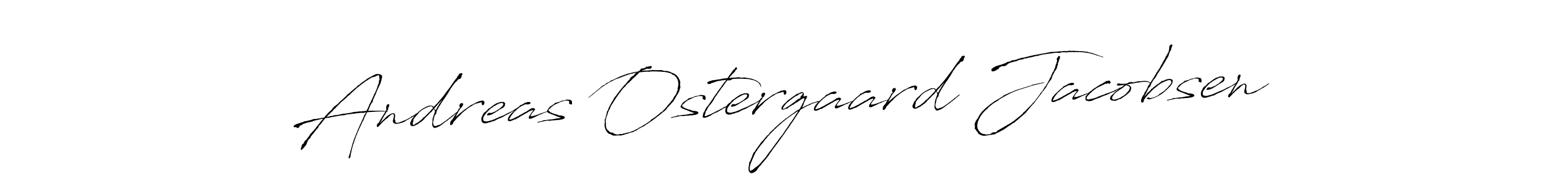 How to make Andreas Ostergaard Jacobsen name signature. Use Antro_Vectra style for creating short signs online. This is the latest handwritten sign. Andreas Ostergaard Jacobsen signature style 6 images and pictures png