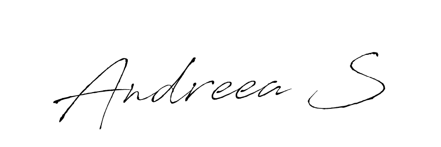 The best way (Antro_Vectra) to make a short signature is to pick only two or three words in your name. The name Andreea S include a total of six letters. For converting this name. Andreea S signature style 6 images and pictures png