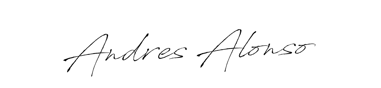 Make a beautiful signature design for name Andres Alonso. With this signature (Antro_Vectra) style, you can create a handwritten signature for free. Andres Alonso signature style 6 images and pictures png