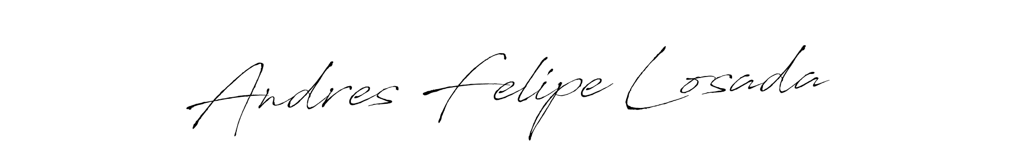 Design your own signature with our free online signature maker. With this signature software, you can create a handwritten (Antro_Vectra) signature for name Andres Felipe Losada. Andres Felipe Losada signature style 6 images and pictures png
