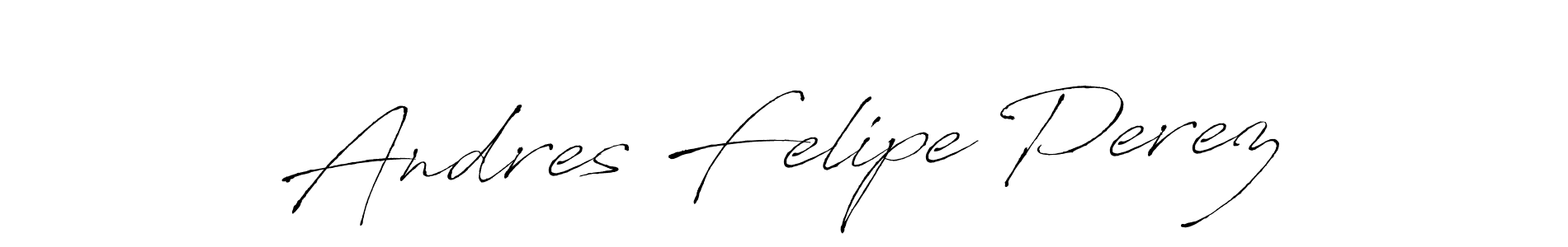 How to make Andres Felipe Perez name signature. Use Antro_Vectra style for creating short signs online. This is the latest handwritten sign. Andres Felipe Perez signature style 6 images and pictures png