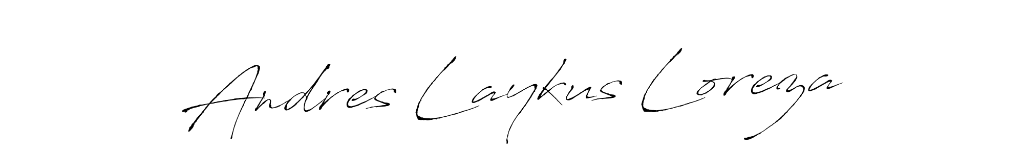 Also we have Andres Laykus Loreza name is the best signature style. Create professional handwritten signature collection using Antro_Vectra autograph style. Andres Laykus Loreza signature style 6 images and pictures png