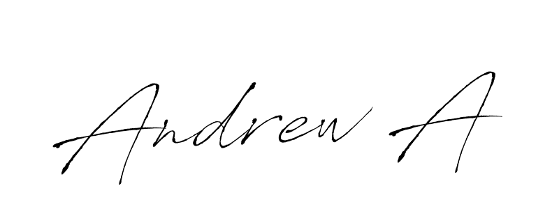 How to make Andrew A name signature. Use Antro_Vectra style for creating short signs online. This is the latest handwritten sign. Andrew A signature style 6 images and pictures png