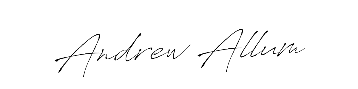 How to make Andrew Allum name signature. Use Antro_Vectra style for creating short signs online. This is the latest handwritten sign. Andrew Allum signature style 6 images and pictures png