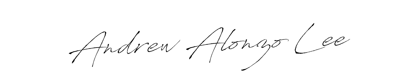 How to make Andrew Alonzo Lee name signature. Use Antro_Vectra style for creating short signs online. This is the latest handwritten sign. Andrew Alonzo Lee signature style 6 images and pictures png