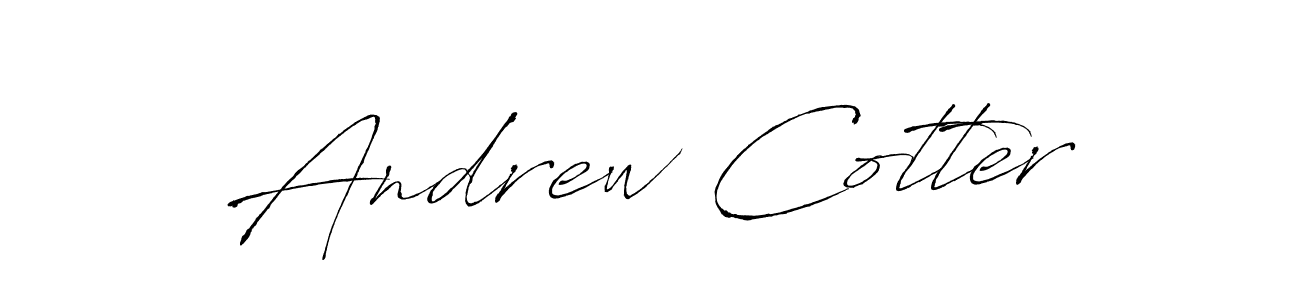 Andrew Cotter stylish signature style. Best Handwritten Sign (Antro_Vectra) for my name. Handwritten Signature Collection Ideas for my name Andrew Cotter. Andrew Cotter signature style 6 images and pictures png