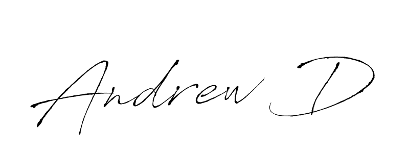 Andrew D stylish signature style. Best Handwritten Sign (Antro_Vectra) for my name. Handwritten Signature Collection Ideas for my name Andrew D. Andrew D signature style 6 images and pictures png