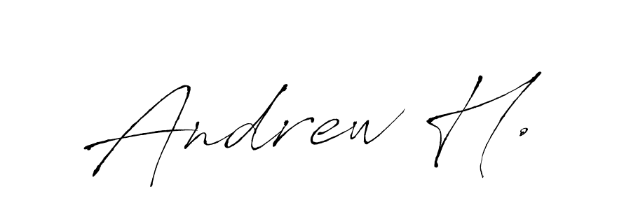 How to make Andrew H. name signature. Use Antro_Vectra style for creating short signs online. This is the latest handwritten sign. Andrew H. signature style 6 images and pictures png