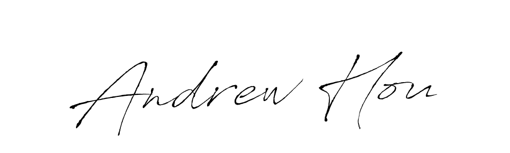 The best way (Antro_Vectra) to make a short signature is to pick only two or three words in your name. The name Andrew Hou include a total of six letters. For converting this name. Andrew Hou signature style 6 images and pictures png