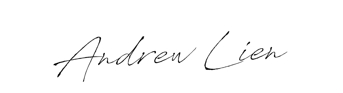 How to make Andrew Lien name signature. Use Antro_Vectra style for creating short signs online. This is the latest handwritten sign. Andrew Lien signature style 6 images and pictures png