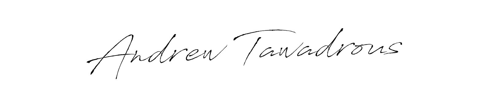 The best way (Antro_Vectra) to make a short signature is to pick only two or three words in your name. The name Andrew Tawadrous include a total of six letters. For converting this name. Andrew Tawadrous signature style 6 images and pictures png