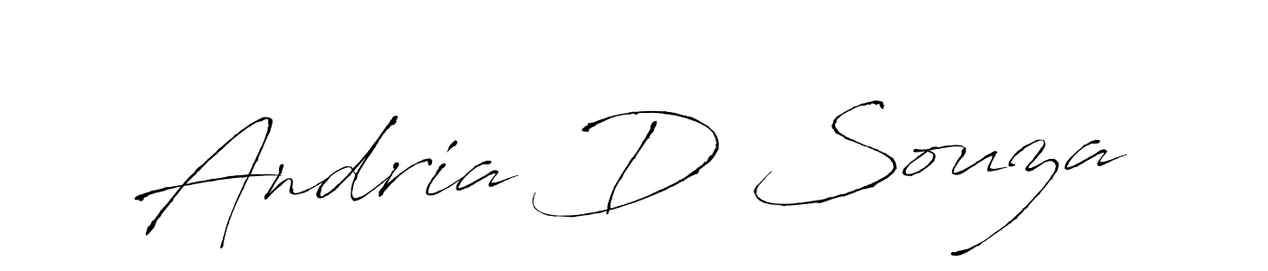 Andria D Souza stylish signature style. Best Handwritten Sign (Antro_Vectra) for my name. Handwritten Signature Collection Ideas for my name Andria D Souza. Andria D Souza signature style 6 images and pictures png