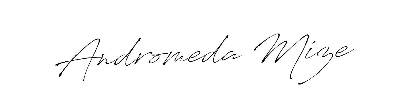 Make a beautiful signature design for name Andromeda Mize. Use this online signature maker to create a handwritten signature for free. Andromeda Mize signature style 6 images and pictures png