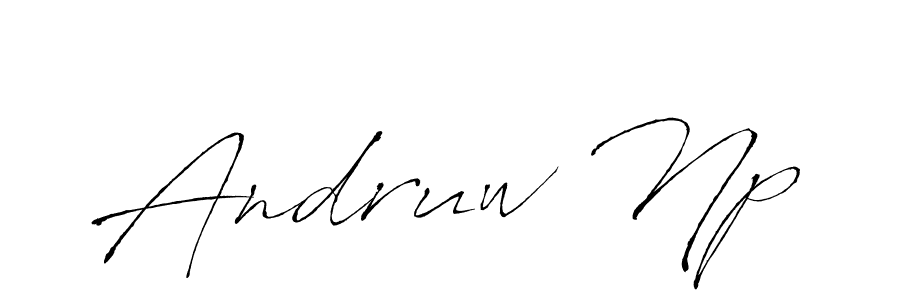 Make a beautiful signature design for name Andruw Np. With this signature (Antro_Vectra) style, you can create a handwritten signature for free. Andruw Np signature style 6 images and pictures png