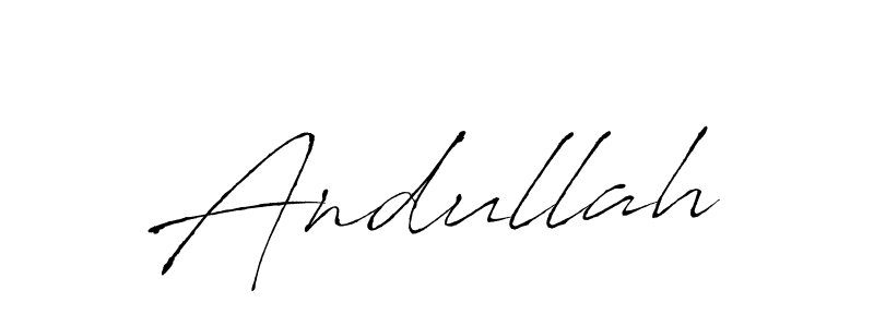 Design your own signature with our free online signature maker. With this signature software, you can create a handwritten (Antro_Vectra) signature for name Andullah. Andullah signature style 6 images and pictures png