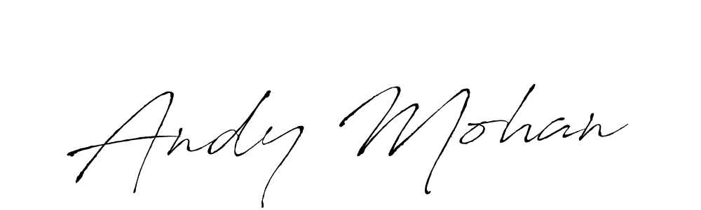 How to make Andy Mohan name signature. Use Antro_Vectra style for creating short signs online. This is the latest handwritten sign. Andy Mohan signature style 6 images and pictures png