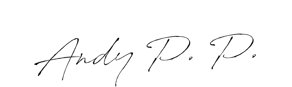 Make a beautiful signature design for name Andy P. P.. With this signature (Antro_Vectra) style, you can create a handwritten signature for free. Andy P. P. signature style 6 images and pictures png