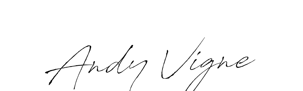 Design your own signature with our free online signature maker. With this signature software, you can create a handwritten (Antro_Vectra) signature for name Andy Vigne. Andy Vigne signature style 6 images and pictures png