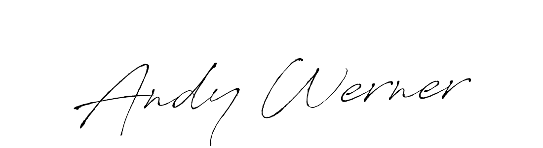Andy Werner stylish signature style. Best Handwritten Sign (Antro_Vectra) for my name. Handwritten Signature Collection Ideas for my name Andy Werner. Andy Werner signature style 6 images and pictures png