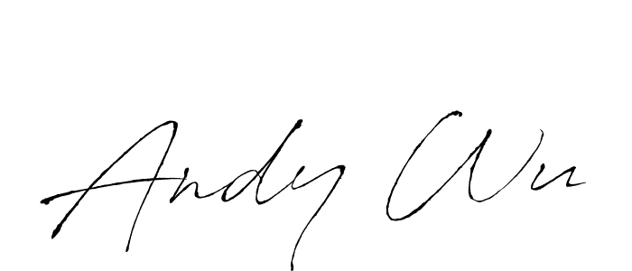 The best way (Antro_Vectra) to make a short signature is to pick only two or three words in your name. The name Andy Wu include a total of six letters. For converting this name. Andy Wu signature style 6 images and pictures png