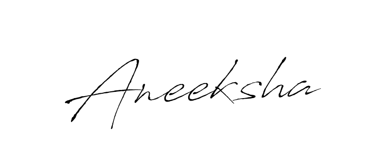 Use a signature maker to create a handwritten signature online. With this signature software, you can design (Antro_Vectra) your own signature for name Aneeksha. Aneeksha signature style 6 images and pictures png