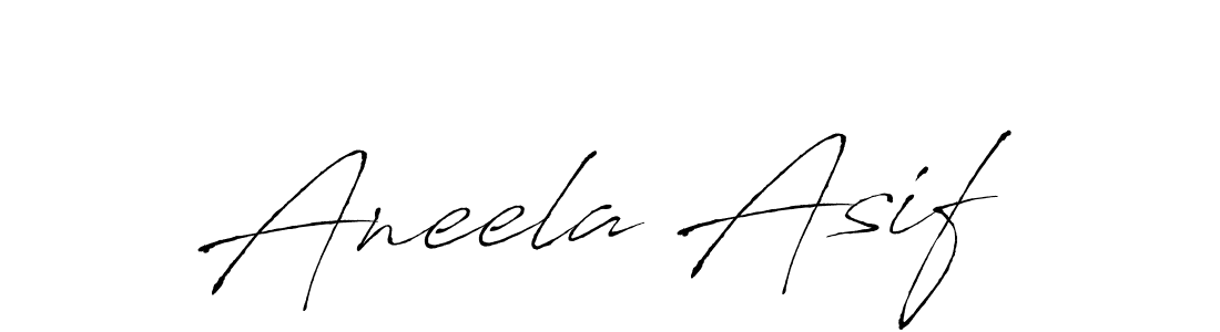 How to make Aneela Asif name signature. Use Antro_Vectra style for creating short signs online. This is the latest handwritten sign. Aneela Asif signature style 6 images and pictures png