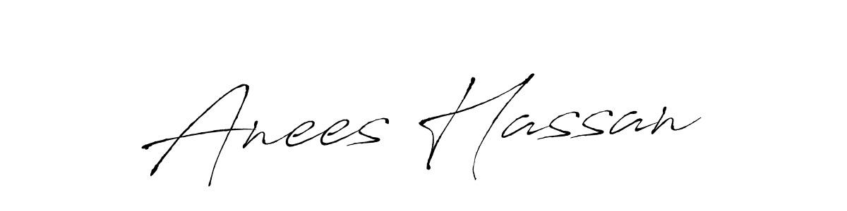 Make a beautiful signature design for name Anees Hassan. With this signature (Antro_Vectra) style, you can create a handwritten signature for free. Anees Hassan signature style 6 images and pictures png