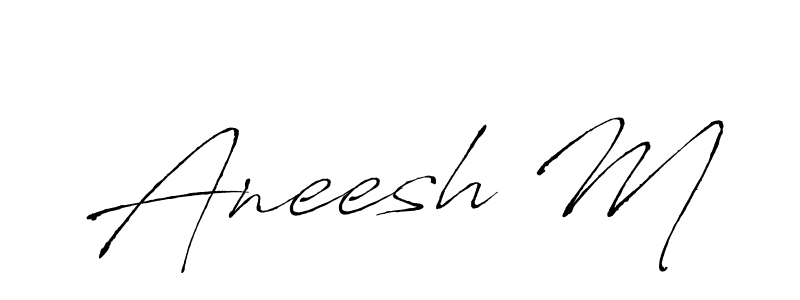 Antro_Vectra is a professional signature style that is perfect for those who want to add a touch of class to their signature. It is also a great choice for those who want to make their signature more unique. Get Aneesh M name to fancy signature for free. Aneesh M signature style 6 images and pictures png