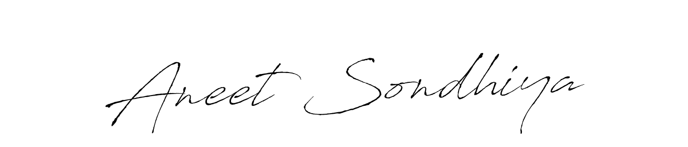 Create a beautiful signature design for name Aneet Sondhiya. With this signature (Antro_Vectra) fonts, you can make a handwritten signature for free. Aneet Sondhiya signature style 6 images and pictures png