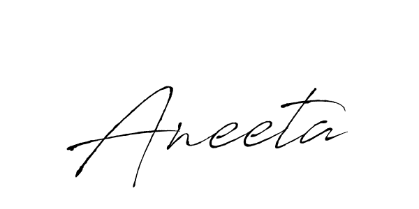 Use a signature maker to create a handwritten signature online. With this signature software, you can design (Antro_Vectra) your own signature for name Aneeta. Aneeta signature style 6 images and pictures png