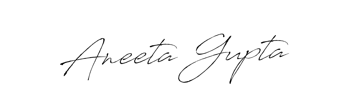 Aneeta Gupta stylish signature style. Best Handwritten Sign (Antro_Vectra) for my name. Handwritten Signature Collection Ideas for my name Aneeta Gupta. Aneeta Gupta signature style 6 images and pictures png