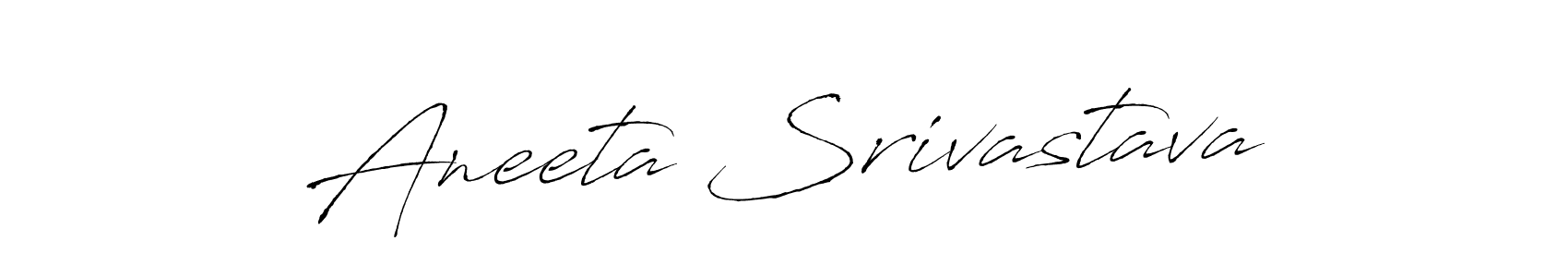 Make a beautiful signature design for name Aneeta Srivastava. With this signature (Antro_Vectra) style, you can create a handwritten signature for free. Aneeta Srivastava signature style 6 images and pictures png